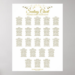 22 Tableau simple Mariage blanc or