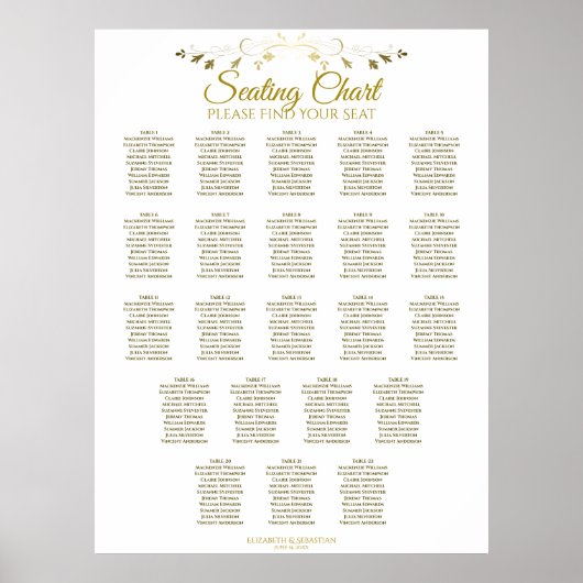 22 Tableau simple Mariage blanc or (Devant)