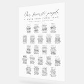 22 Tables Favorite People Acrylic Seating Chart (Angle)