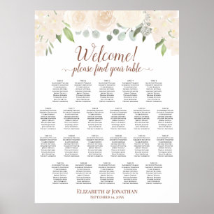 22 Tafel Blozend Perzik Bloemstuk Bruiloft Zitplaa Poster