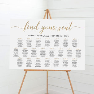 22 Tafels Vind je stoel zitplaats Chart Plan Poster