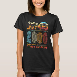 22 Year Old Vintage 2000 22th Birthday T-shirt