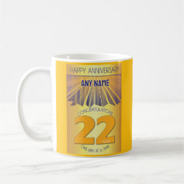 22 Year Sober Anniversary | Golden Ray 12 Step Koffiemok