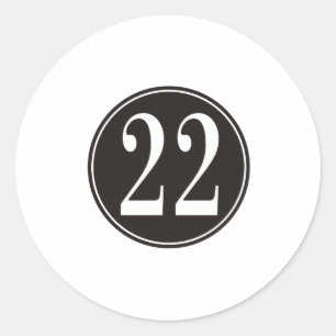 #22 Zwarte cirkel (voorzijde) Ronde Sticker