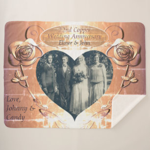 22e/7e koperen bruiloft Jubileum +Foto Sherpa Deken