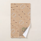 22e anniversaire de Mariage Rose du coeur de cuivr (Serviette à main)