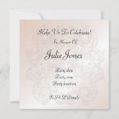 22e anniversaire invitation de fête avec roses (Dos)