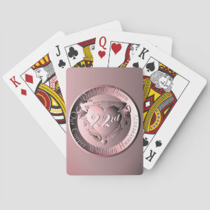 22e anniversaire Mariage de cuivre cartes de jeu