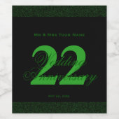 22e anniversaire Mariage Étiquette de vin personna (Étiquettes simples)