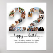 22e anniversaire Photo Collage Poster (Devant)