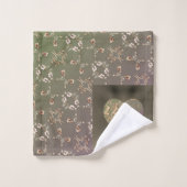 22e bruiloft Jubileum Coppery Heart Roos Bad Handdoek (Wasdoekje)