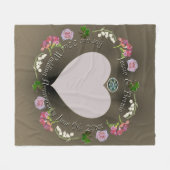 22e bruiloft Jubileum Floral w/Spinel Fleece (Voorkant (Horizontaal))