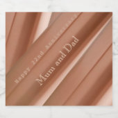 22e Jubileum koper Sparkling Wijnetiket (Enkel label)