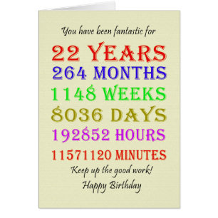 22e mijlpalen van de verjaardag