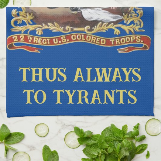 22e régiment serviette de thé USCT (Plié)