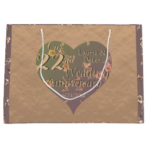 22e Sac cadeau anniversaire en cuivre
