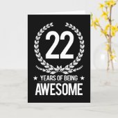22e verjaardag (22 jaar Geweldige) Kaart (Gele Bloem)