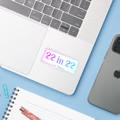 22e verjaardag 22 op 22.2000 gradiënt sticker (Laptop met iPhone)