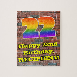 22e verjaardag: Fun Graffiti-geïnspireerde regenb Legpuzzel