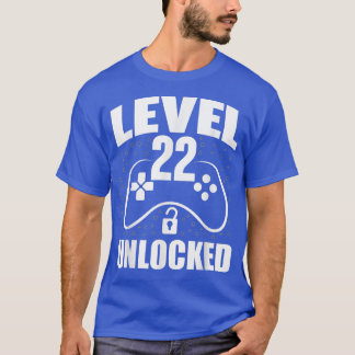22e verjaardag gamer 22 jaar oude dag t-shirt