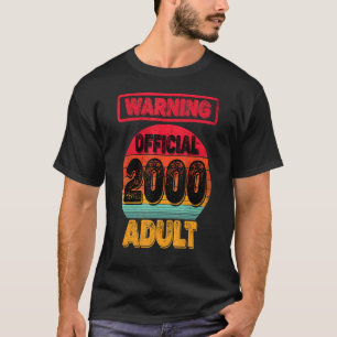 22e verjaardag Geboren in 2000 Mannen Vrouwen 22 j T-shirt