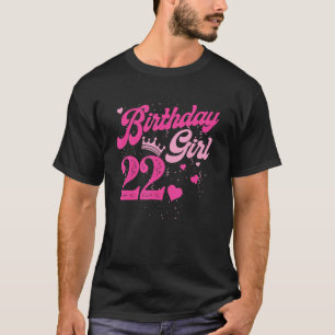 22e verjaardag meisje kroon 22 jaar oud Bday T-shirt