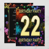 22e verjaardag van de uitnodigingen van het Vuurwe (Voorkant / Achterkant)