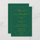 22nd Birthday Breakfast Invitations (Devant / Derrière)