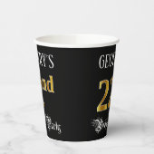 22nd Birthday Party — Fancy Script, Faux Gold Look Papieren Bekers (Links)