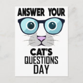 22nd January - Answer Your Cat's Questions Day Briefkaart (Voorkant)