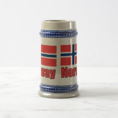 22oz Blue/Grey Stein Norway\Flag Bierpul (Center)