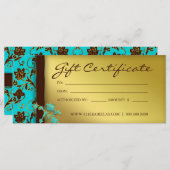 232 Cadeaubonnen Salon Spa Gold Floral (Voorkant / Achterkant)