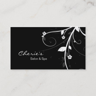 232 cartes de visite blancs noirs floraux/fleur
