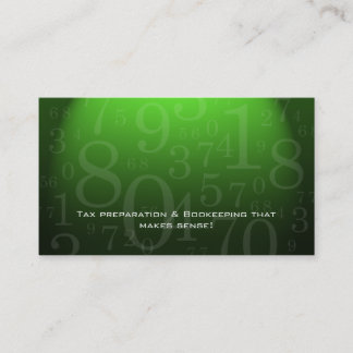 232 rendant compte - vert de carte de visite de