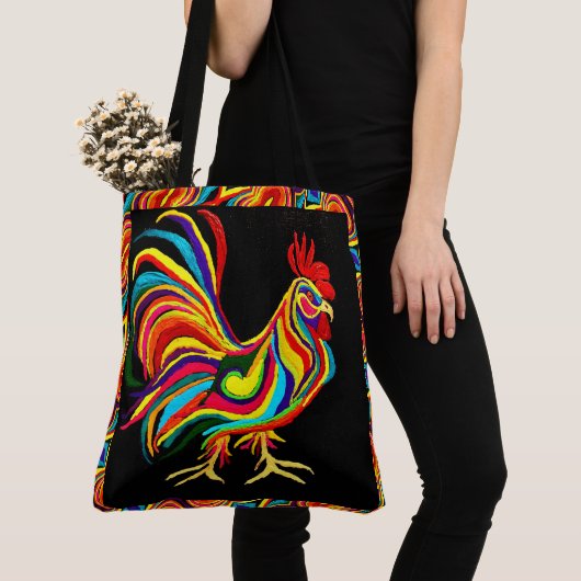 232 - Rooster - Canvas tas (Dichtbij)