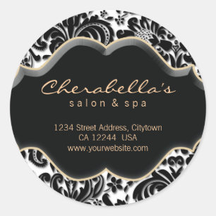 232 Salon Spa Sticker Brons goud Damask