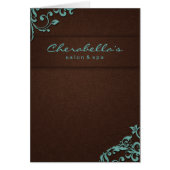 232 Spa Salon Brochure Blue Brown Linen Floral 2 (Voorkant)