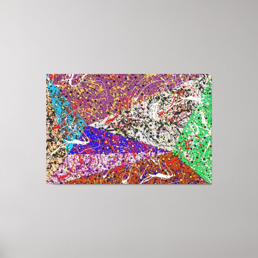 23_014, Splatter Abstract Canvas Afdruk (Voorkant)