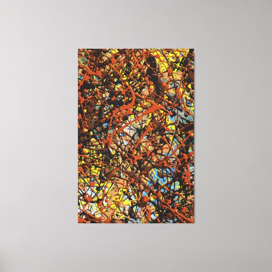 23_017, Splatter Abstract Canvas Afdruk (Voorkant)
