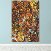 23_017, Splatter Abstract Canvas Afdruk (Insitu (Houten vloer))