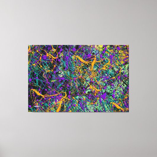 23_026, Splatter Abstract Canvas Afdruk (Voorkant)