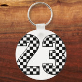 23 auto-racenummer sleutelhanger (Voorkant)