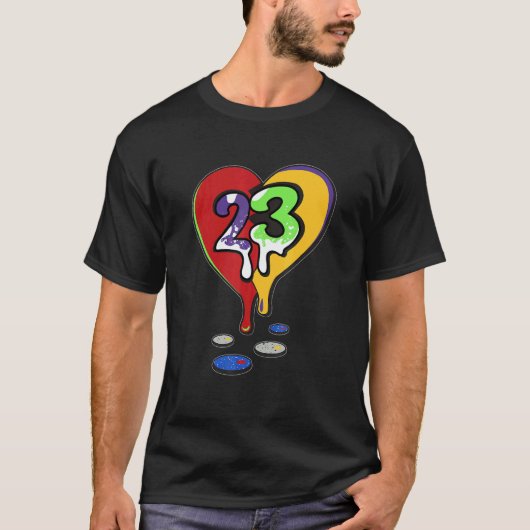 23 Drip Heart What The 5s Matching T-shirt (Voorkant)