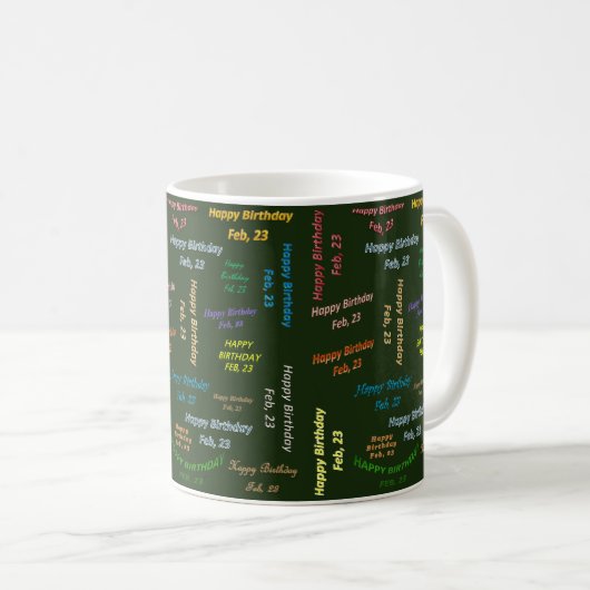 23 février Mug d'anniversaire (Devant droit)
