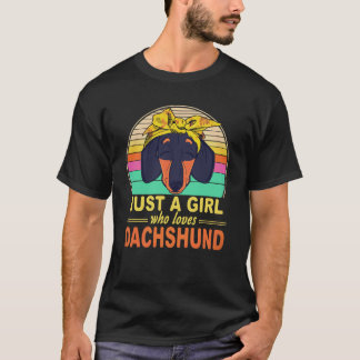 23 Gewoon Een Meisje Dat Van Dachshund Vintage Hou T-shirt