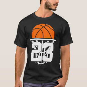 23 jaar basketbal 23e verjaardag t-shirt