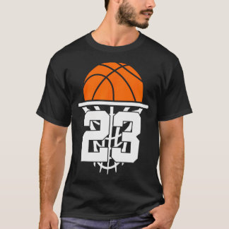 23 jaar basketbal 23e verjaardag t-shirt