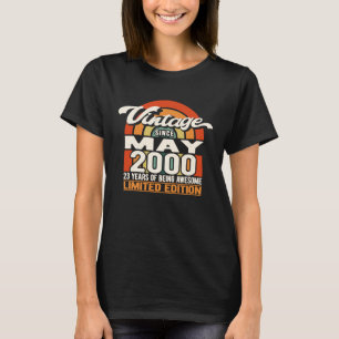 23 jaar Geweldige Vintage mei 2000 23e bi T-shirt