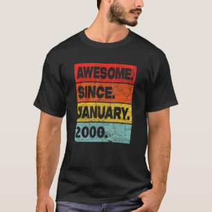 23 jaar oud Geweldige sinds januari 2000 23e geboo T-shirt