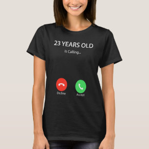 23 jaar oud noemt schattig gelukkig 23e verjaardag t-shirt